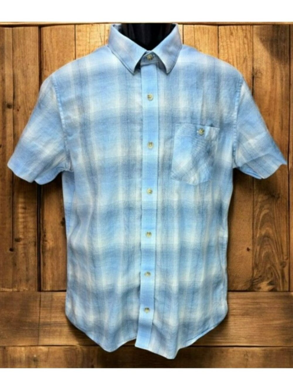 Travis Mathew Mens Blue Short Sleeve Shirt Medium